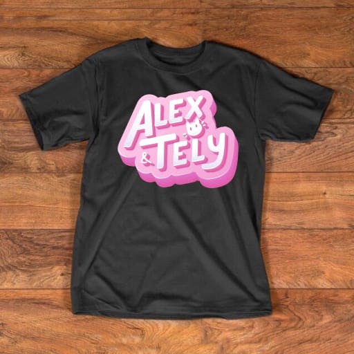 Alex y Tely Logo Rosa (Negro)
